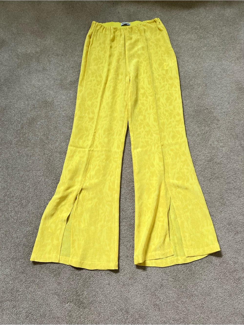 Nocturne like new Yellow Wide-Leg Split Hem Pants